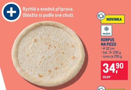 Korpus na pizzu mražený