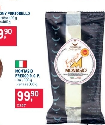 Sýr Montasio Fresco Toniolo