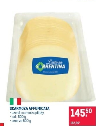 Sýr uzený Scarmoza Affumicata Latteria Sorrentina