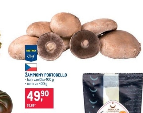 Žampiony Portobello Metro Chef