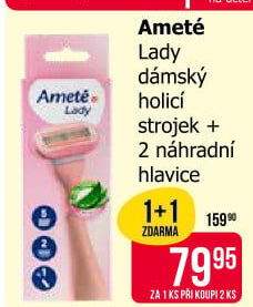 Dámský holicí strojek Ameté