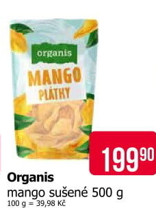 Mango sušené Organis