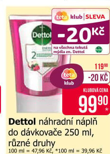 Tekuté mýdlo antibakteriální Kids Dettol - náplň do bezdotykového dávkovače