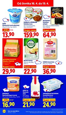 akční leták Lidl 16.4.2026-19.4.2026