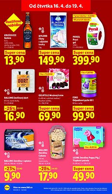 akční leták Lidl 16.4.2026-19.4.2026