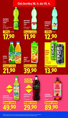 akční leták Lidl 16.4.2026-19.4.2026