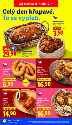 akční leták Lidl 16.4.2026-19.4.2026