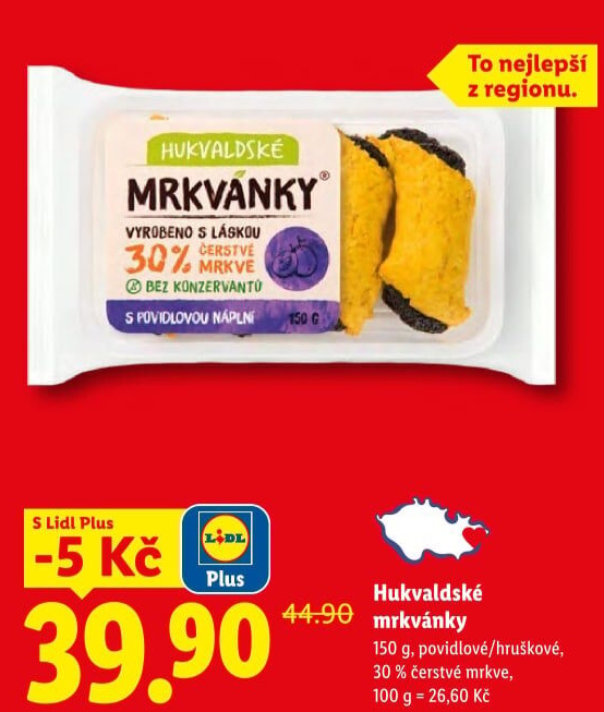 Mrkvánky s náplní Hukvaldské Pekárna Martina