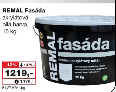 Fasádní barva Fasáda Remal