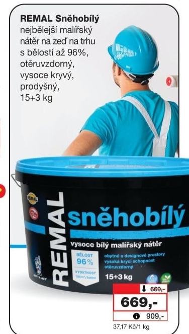 Malířský nátěr Sněhobílý Remal