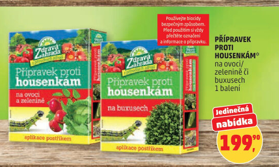 Přípravek na housenky na ovoci a zelenině Zdravá zahrada