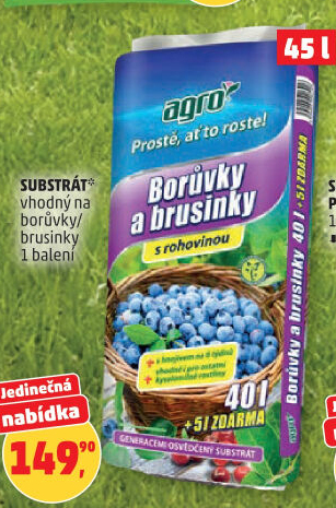 Substrát pro borůvky a brusinky Agro