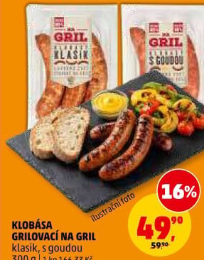 Klobása Na gril Penny