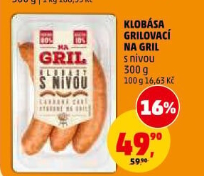 Klobása s nivou Na Gril Penny