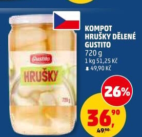 Kompot hrušky Gustito