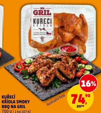 Kuřecí křídla marinovaná Na gril Penny