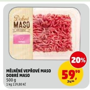 Mělněné vepřové maso Dobré maso
