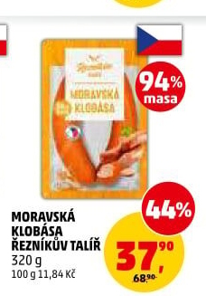 Moravská klobása Řezníkův talíř
