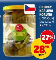 Okurky Karlova Koruna