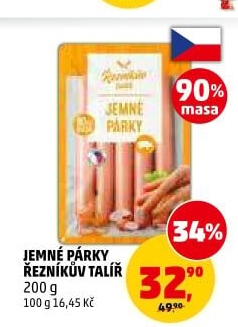 Párky jemné Řezníkův talíř