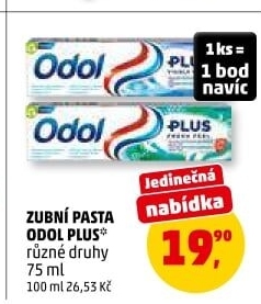 Pasty na zuby Plus Odol
