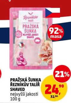 Šunka pražská nejvyšší jakosti Řezníkův talíř