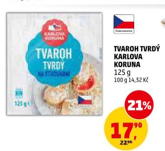 Tvaroh tvrdý Karlova Koruna