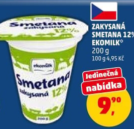 Zakysaná smetana 12% Ekomilk