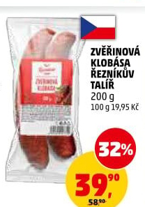 Zvěřinová klobása Řezníkův Talíř