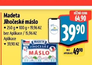 Máslo Jihočeské Madeta