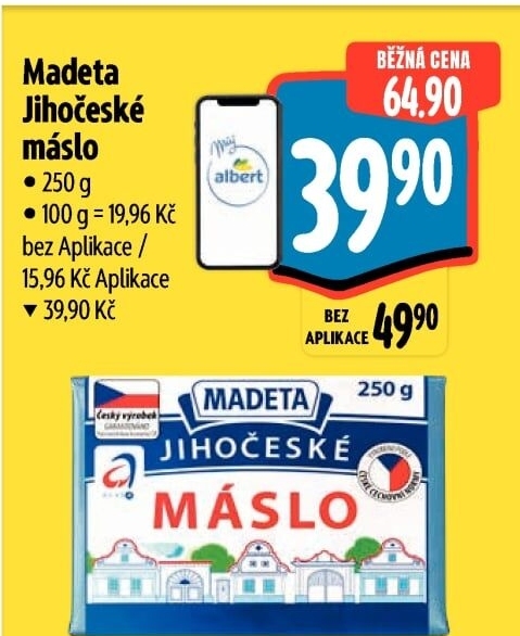 Máslo Jihočeské Madeta