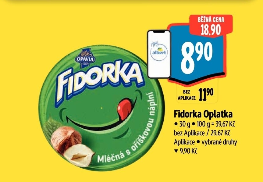 Oplatky Fidorka Opavia
