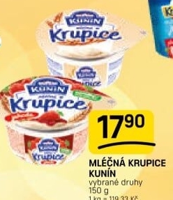 Mléčná krupice Mlékárna Kunín