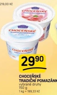 Tradiční pomazánkové Choceňské