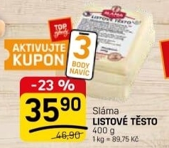 Těsto listové Sláma