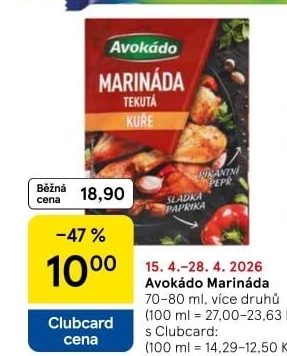 Marináda Avokádo