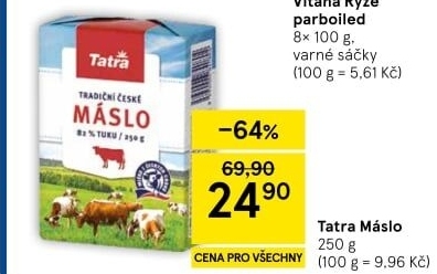 Máslo Tatra