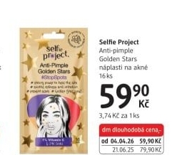 Náplasti na akné Anti-Pimple Stars selfie project