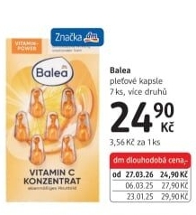 Pleťové kapsle Balea