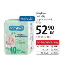 Přebalovací podložky Babylove