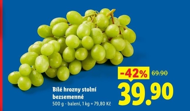 Hrozny bílé bezsemenné