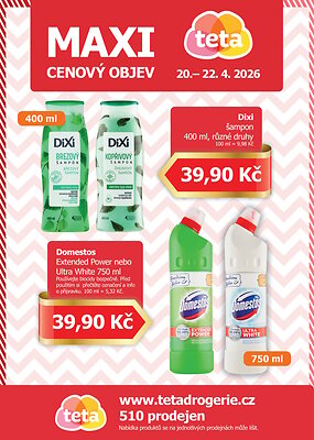 akční leták Teta drogerie 20.4.2026-22.4.2026