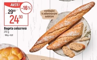 Bageta celozrnná