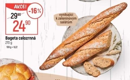 Bageta celozrnná