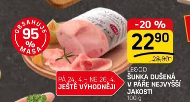 Šunka dušená nejvyšší jakosti LE&amp - FLOP TOP akcniletaky.com