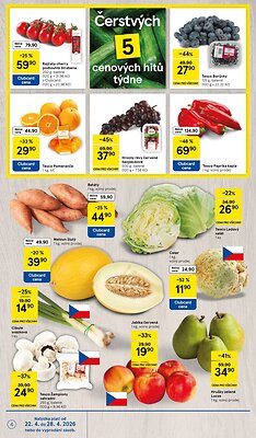akční leták Tesco 22.4.2026-28.4.2026