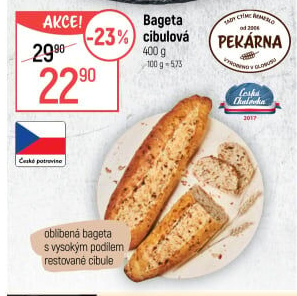 Bageta s cibulkou