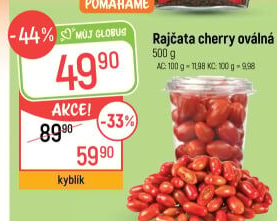 Rajčata cherry oválná