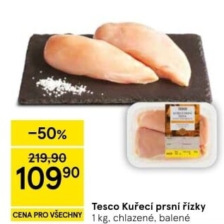 Kuřecí prsní řízky Tesco