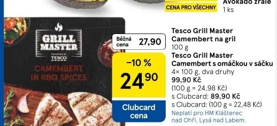Sýr Camembert na gril Grill Master Tesco